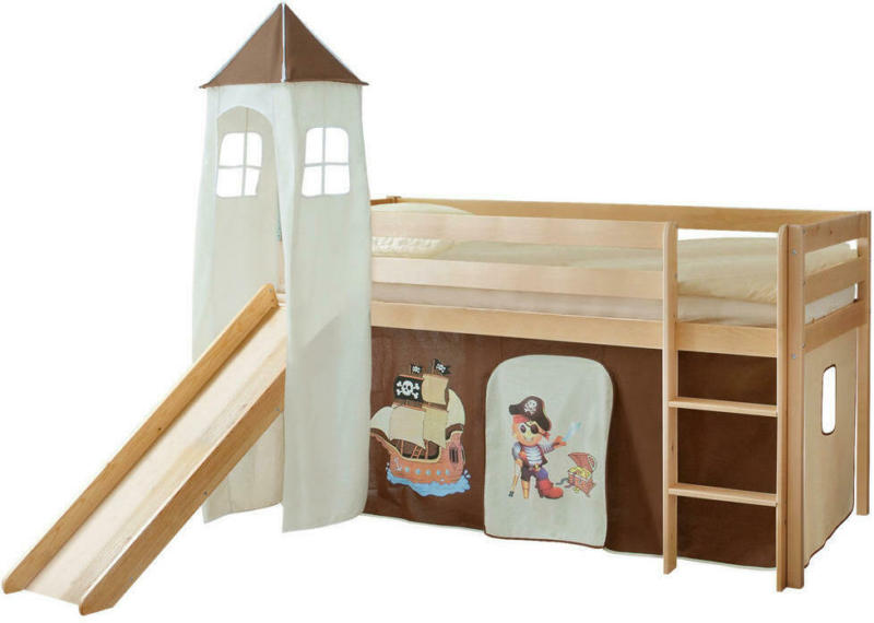 Spielbett 90/200 cm in Kieferfarben, Dunkelbraun