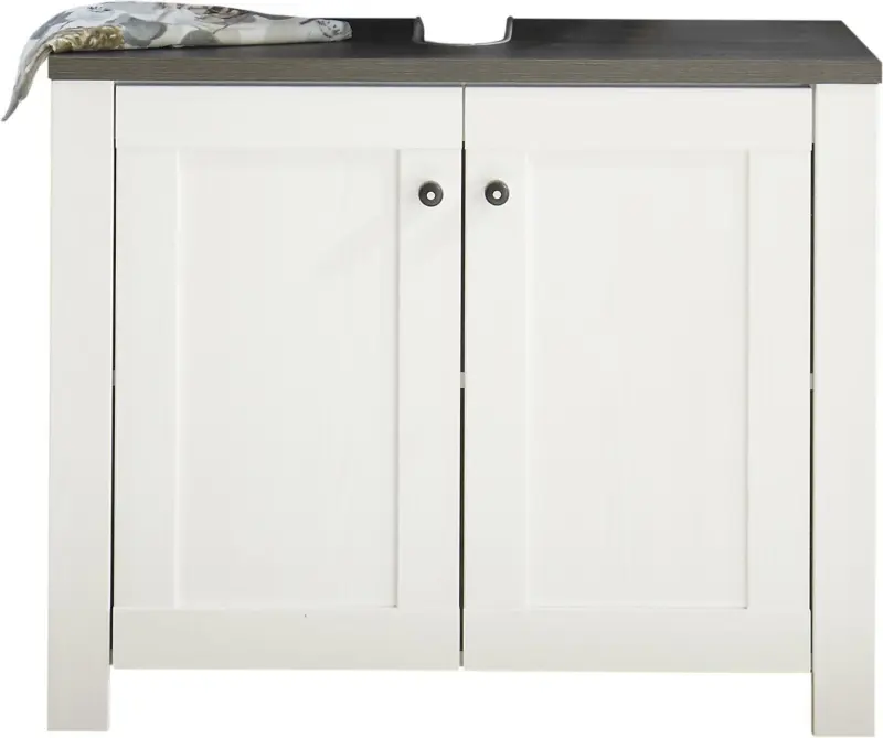 Waschbeckenunterschrank in Braun/Weiss 'Antwerpen'