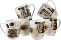 Kaffeebecher Latte Macchiato, 6-teilig