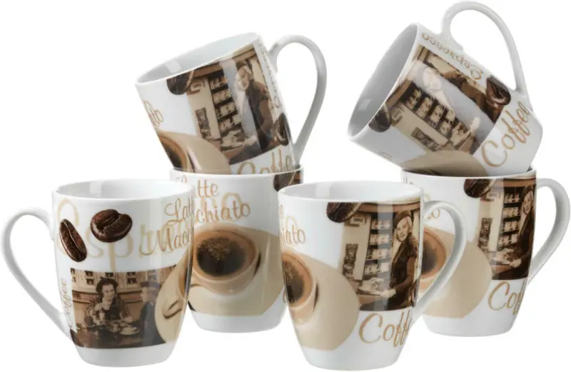 Kaffeebecher Latte Macchiato, 6-teilig