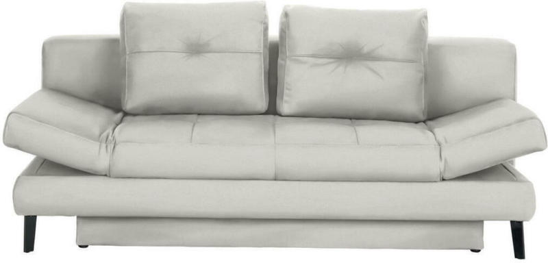 Schlafsofa in Textil Creme, Champagner