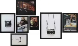 Bilderrahmenset Pieces in Schwarz, 7 Stück