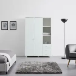 Kleiderschrank 'Milo', weiß