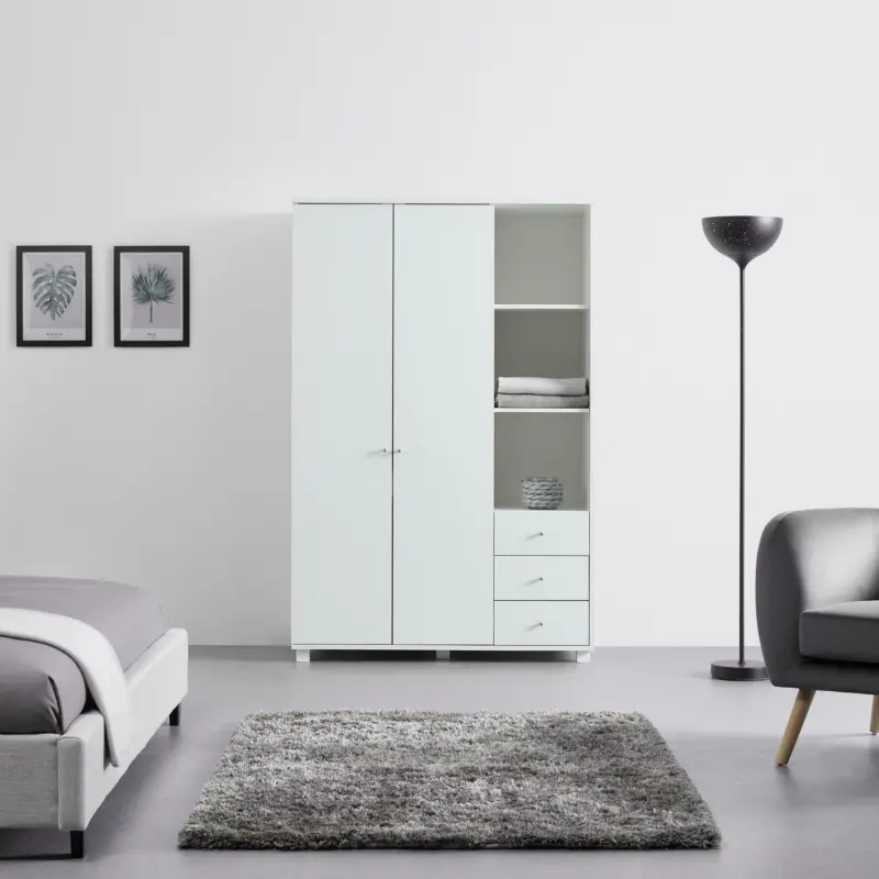 Kleiderschrank 'Milo', weiß