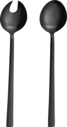 Salatbesteck Beverly aus Metall in Schwarz