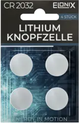 Knopfzellenbatterie CR2032 4er Packung