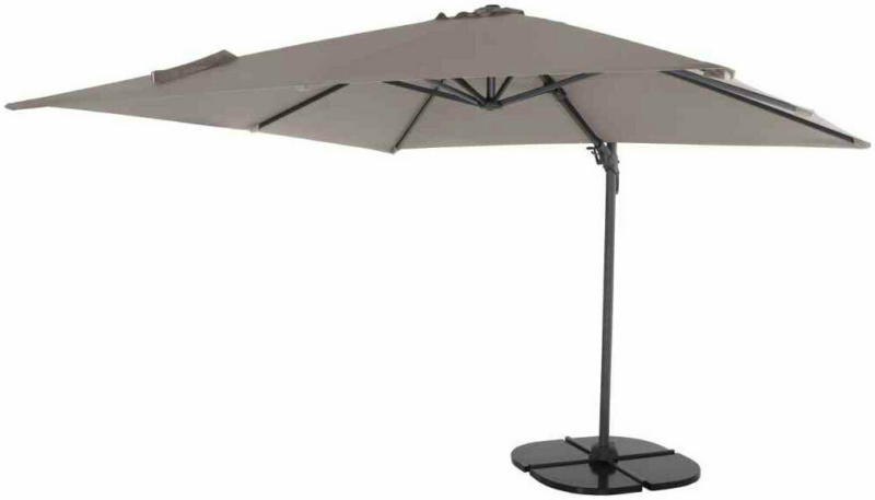 Ampelschirm „California N+“, 300x300 cm, taupe Taupe