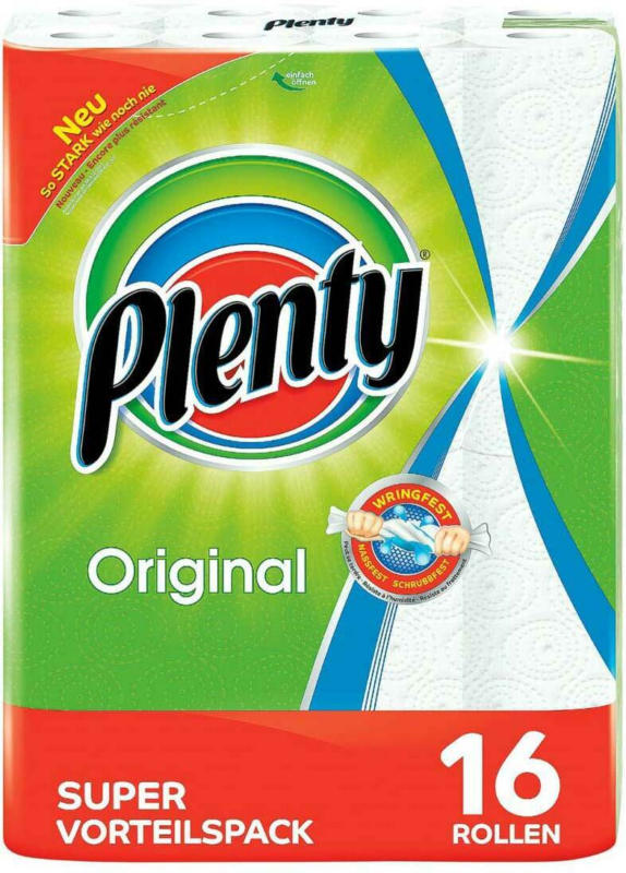 Plenty Haushaltspapier Original White 16 Rollen -