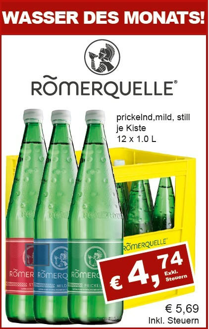 Römerquelle prickelnd, mild, still