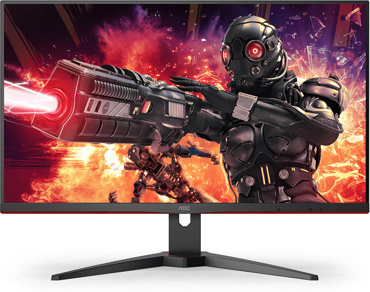 Gaming Monitor U28G2AE/BK, 28 Zoll, 4K UHD, 60Hz, 1ms, IPS, 300cd, 89% Adobe RGB, Schwarz/Rot