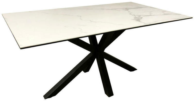 Esstisch in Metall, Keramik 160/90/75,5 cm
