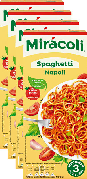Spaghetti Napoli Mirácoli, 4 x 380 g