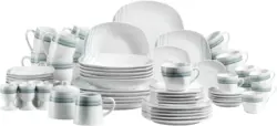 Kombiservice Enni aus Porzellan, 62-teilig