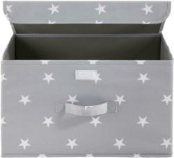 Faltbox Sandy in Grau mit Deckel ca. 40x25x25 cm