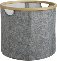 Faltbox in Grau 'Bamboo' Ø ca. 38cm/H 32 cm