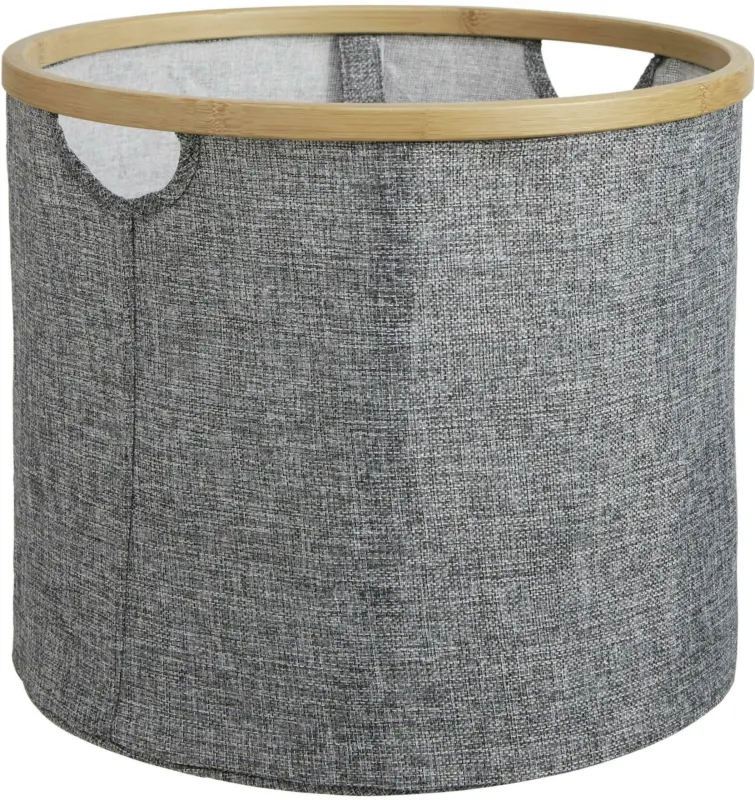 Faltbox in Grau 'Bamboo' Ø ca. 38cm/H 32 cm