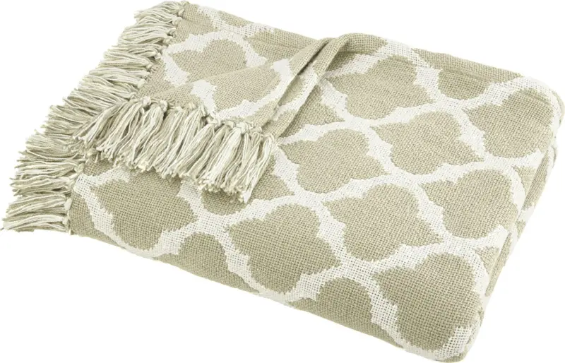 Wendedecke Ornament in Natur/Weiß ca. 130x170cm