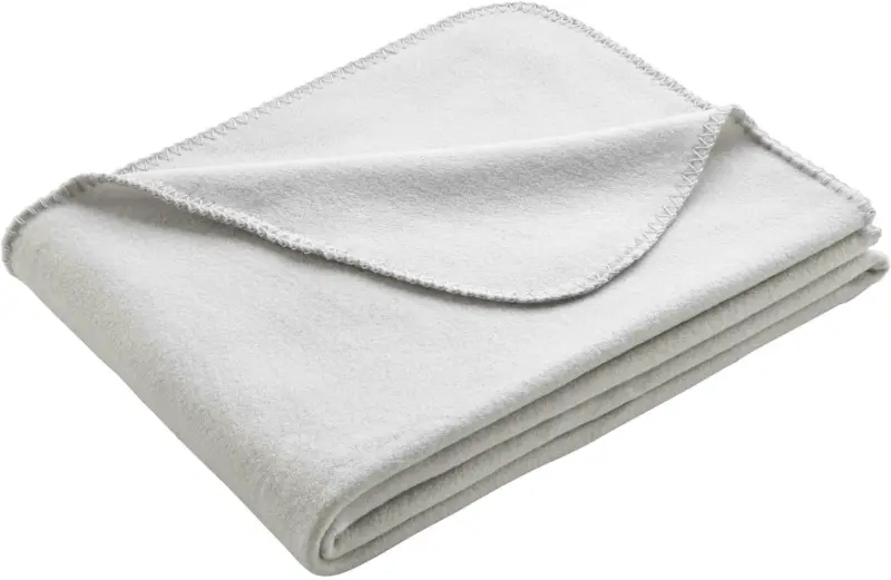 Fleecedecke Anni in Hellgrau ca. 130x170cm