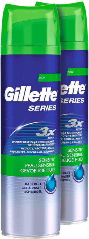 Gillette Series Gel à raser peau Sensible 2 x 200 ml -