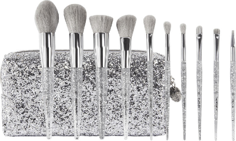 BH Cosmetics Pinselset Remix Dance Brush Beat - 10 teilig mit Kosmetiktasche