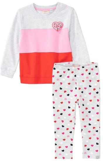 Baby-Mädchen-Set mit Herzmuster