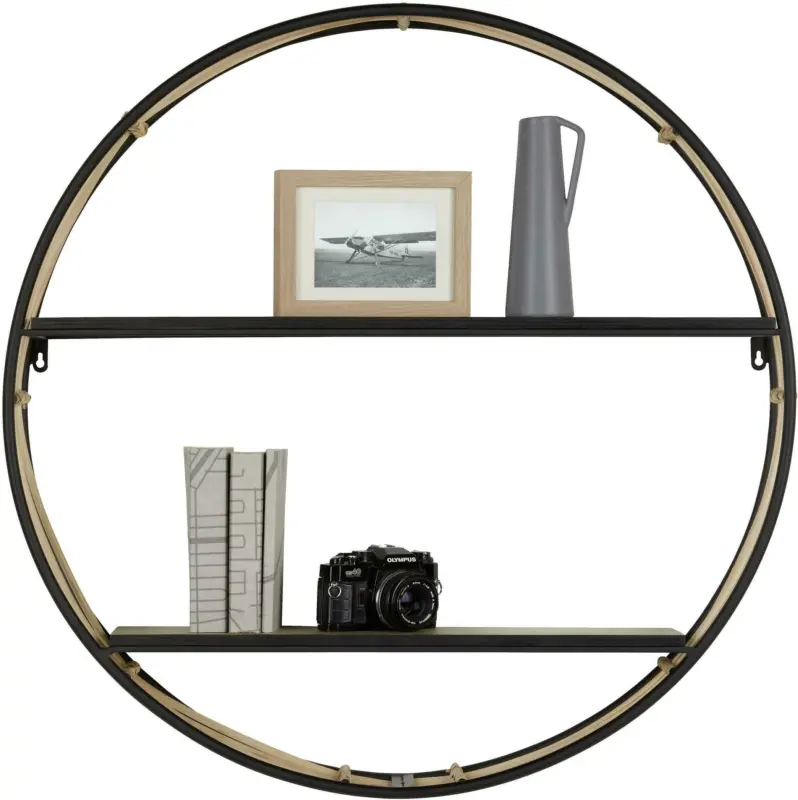 Wandregal in Schwarz