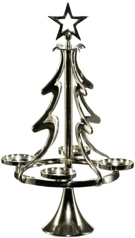 Kerzenhalter Tanny in Silberfarben