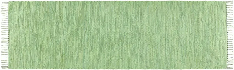 Fleckerlteppich Julia in Hellgrün ca. 70x230cm