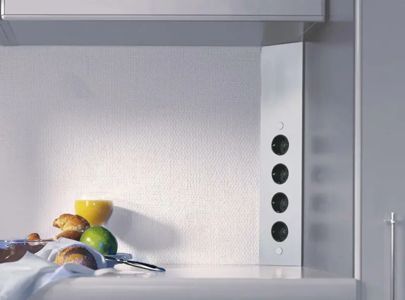 Steckdosenelement Edelstahl