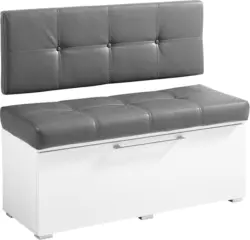 Garderobenbank 'Reno' , weiß, grau