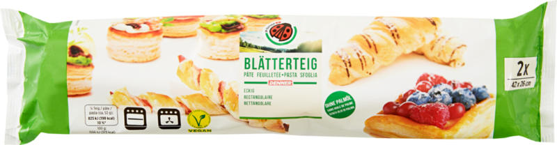 IP-SUISSE Blätterteig, eckig, 2 x 42 x 26 cm, 2 x 320 g