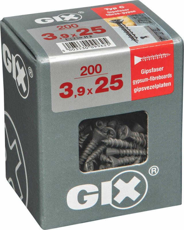 Schnellbauschraube „C“, Senkkopf, 3,9x25 mm, 200 Stück 25 mm