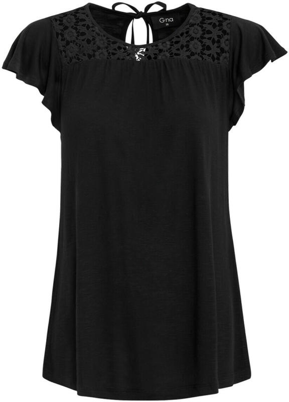 Damen T-Shirt mit Häkelspitze (Nur online)