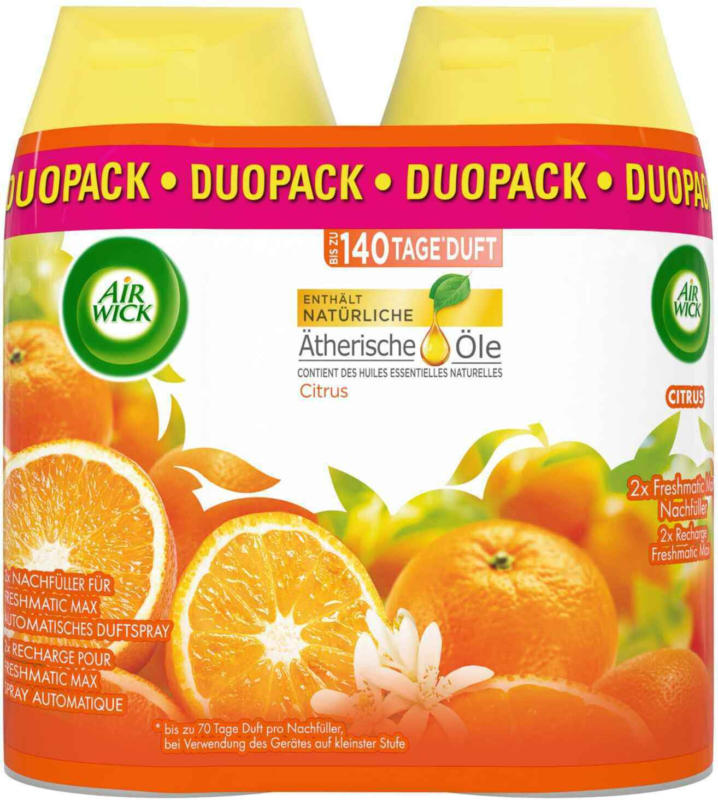 Air Wick Pure Recharge Freshmatic Max Spray Automatique Citrus 2 x 250 ml -