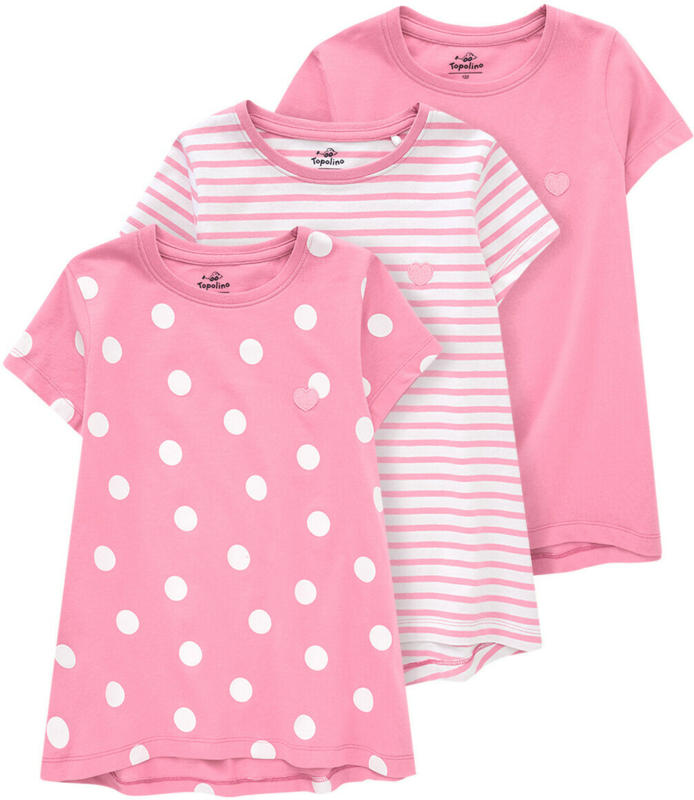 3 Mädchen T-Shirts im Set