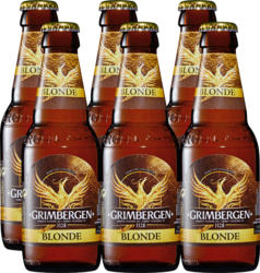 Bière blonde Grimbergen , 6 x 25 cl
