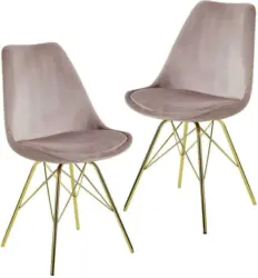 Stuhl-Set 'WL6.184', 2-er Set, rosa