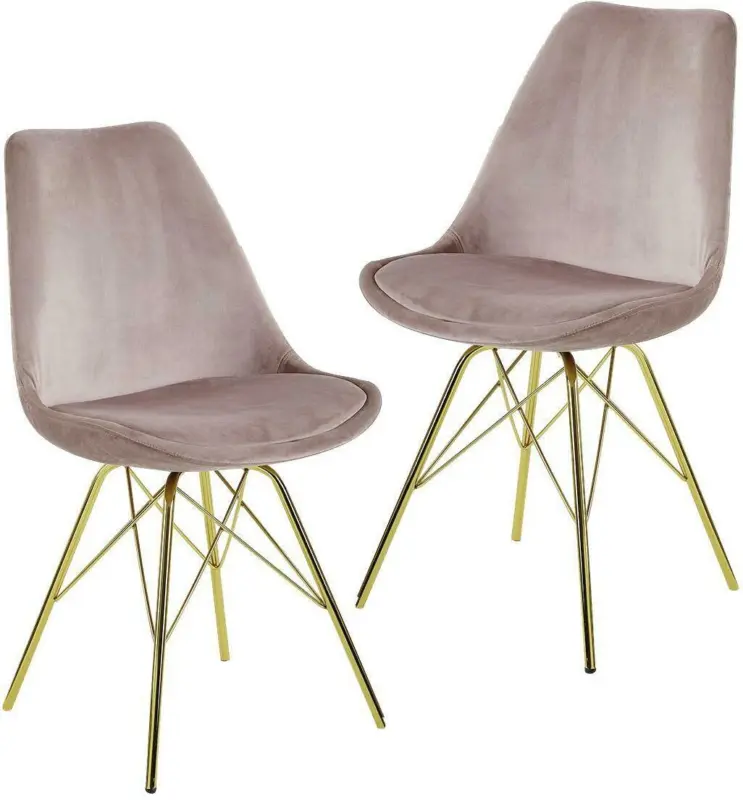 Stuhl-Set 'WL6.184', 2-er Set, rosa