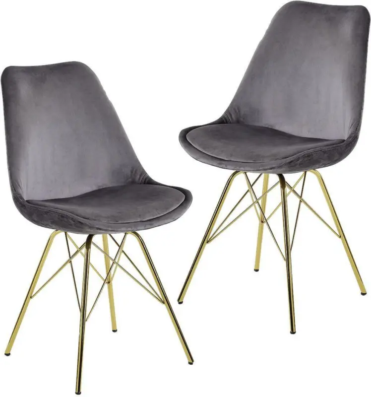 Stuhl-Set 'WL6.187', 2-er Set, grau