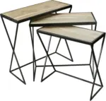 mömax Satztisch 'Akola', 3-er Set, aus Akazie