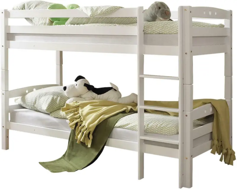 Etagenbett 'Lupo R', aus Buche, weiß