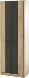 Schuhschrank in Grau/Eichefarben