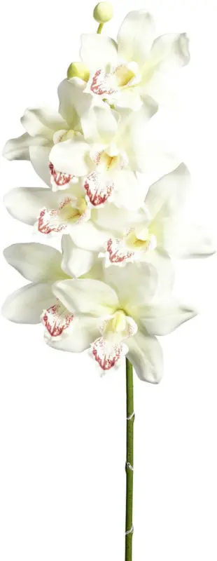 Kunstpflanze Cymbidie in Weiß