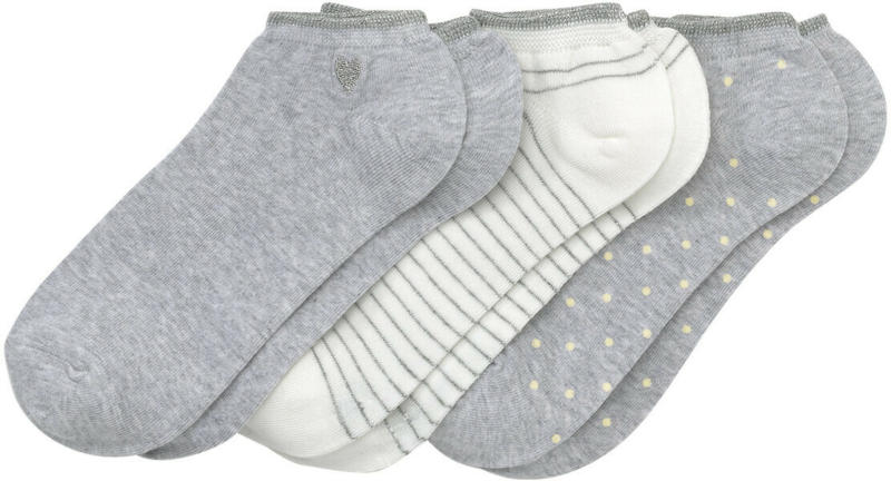 3 Paar Damen Sneaker-Socken mit Effektgarn