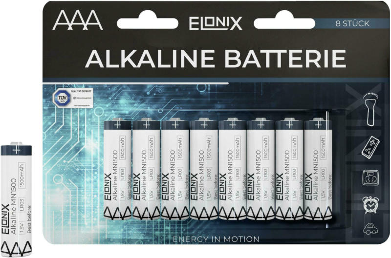 Batterie Alkaline LR03 AAA 8er Packung