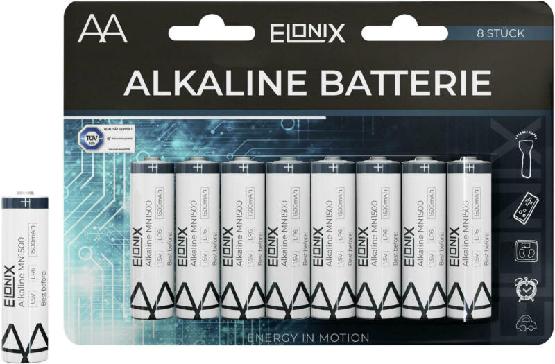 Batterie Alkaline LR6 AA 8er Packung