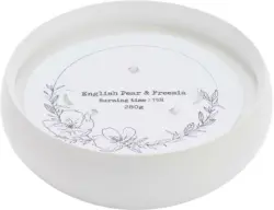 Kerze im Topf Ava in Weiß