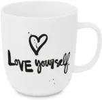 mömax Kaffeebecher Love yourself aus Porzellan ca. 350ml