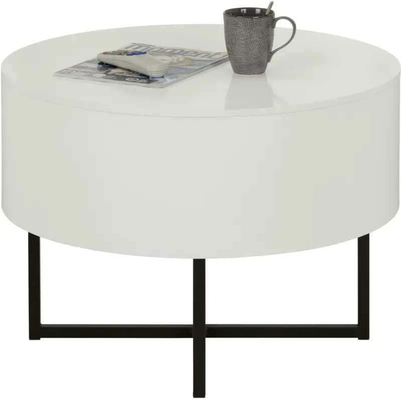 Couchtisch in Schwarz/Weiß Ø ca. 70cm