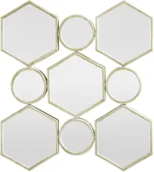 Spiegel 'Beni' ca.88/85,5/6,5cm, goldfarben